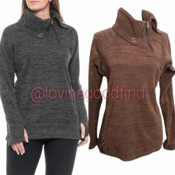 AVALANCHE Brown 1/4 Zip Kamnik Pullover Fleece EUC sz M - Picture 10 of 10